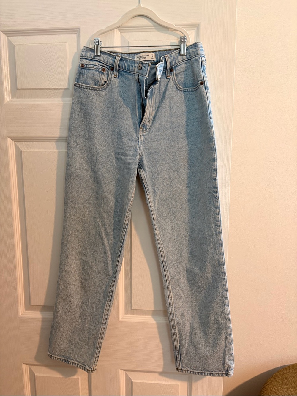 Abercrombie & Fitch Men's Light Blue Straight Jeans